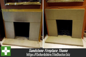 Cleaning a Sandstone Fireplace Surround in Thame