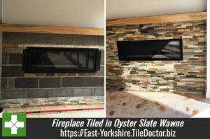 Fireplace Tiled in Oyster Slate in Wawne